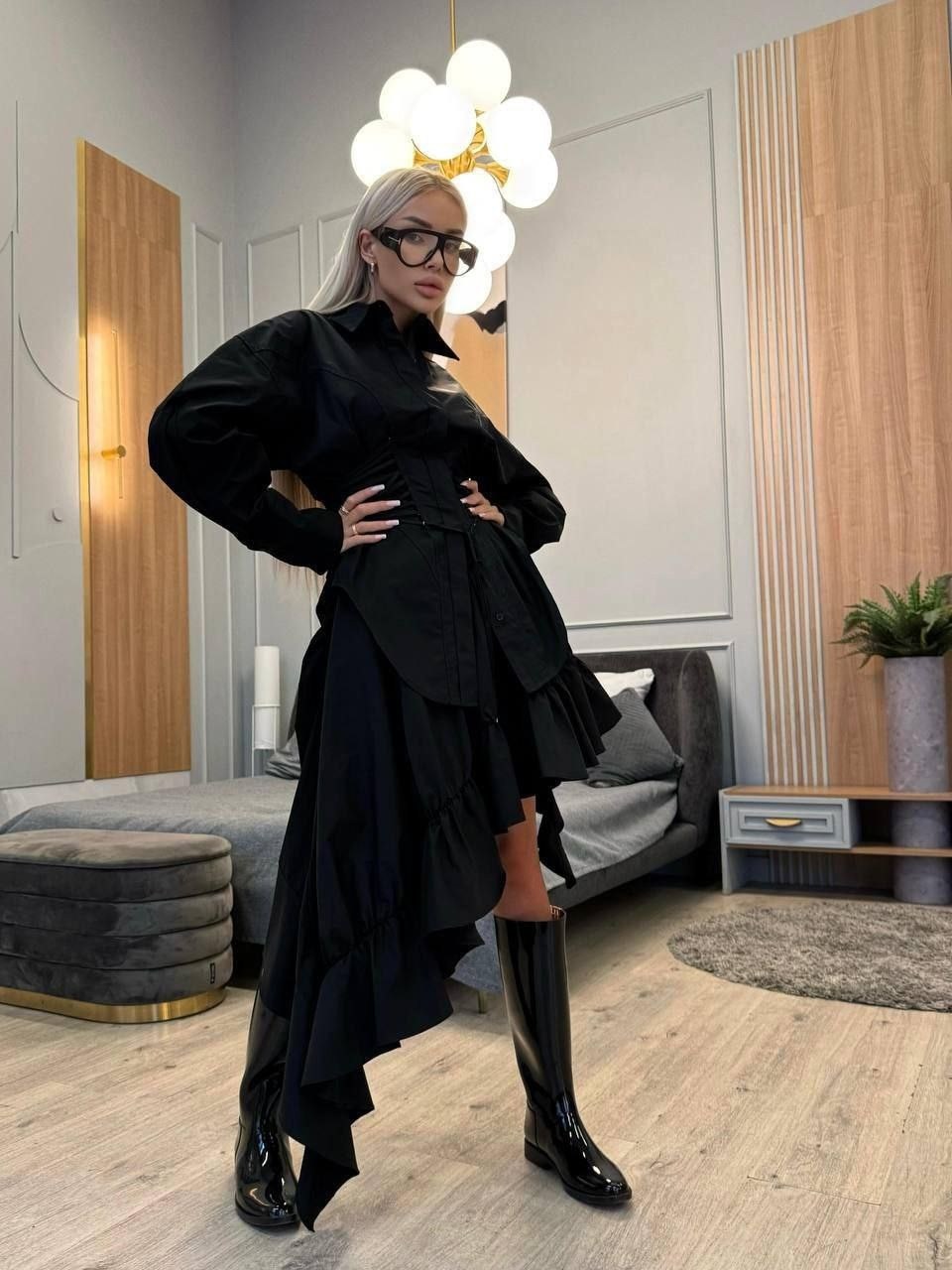 платье широкое,асимметричное платье,платье в стиле,платье