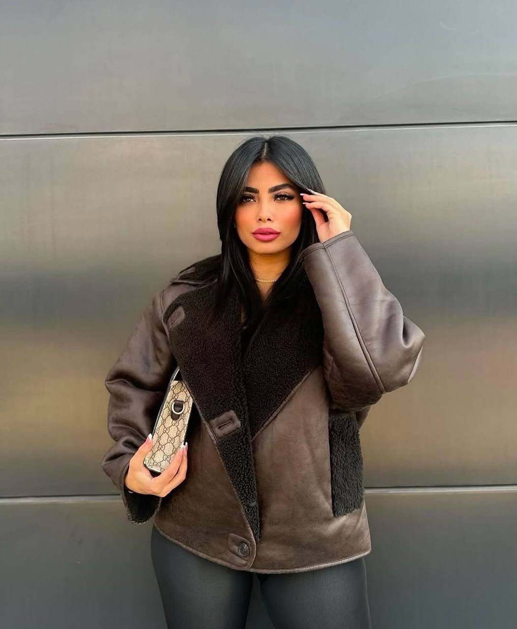 куртка из искусственной кожи женская,дубленка оверсайз,куртка оверсайз,куртка из искусственной кожи,теплое пальто