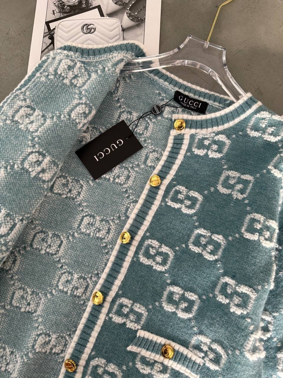 кардиган кофта,кардиган женский,модные кардиганы,кардиган,кардиган гуччи голубой