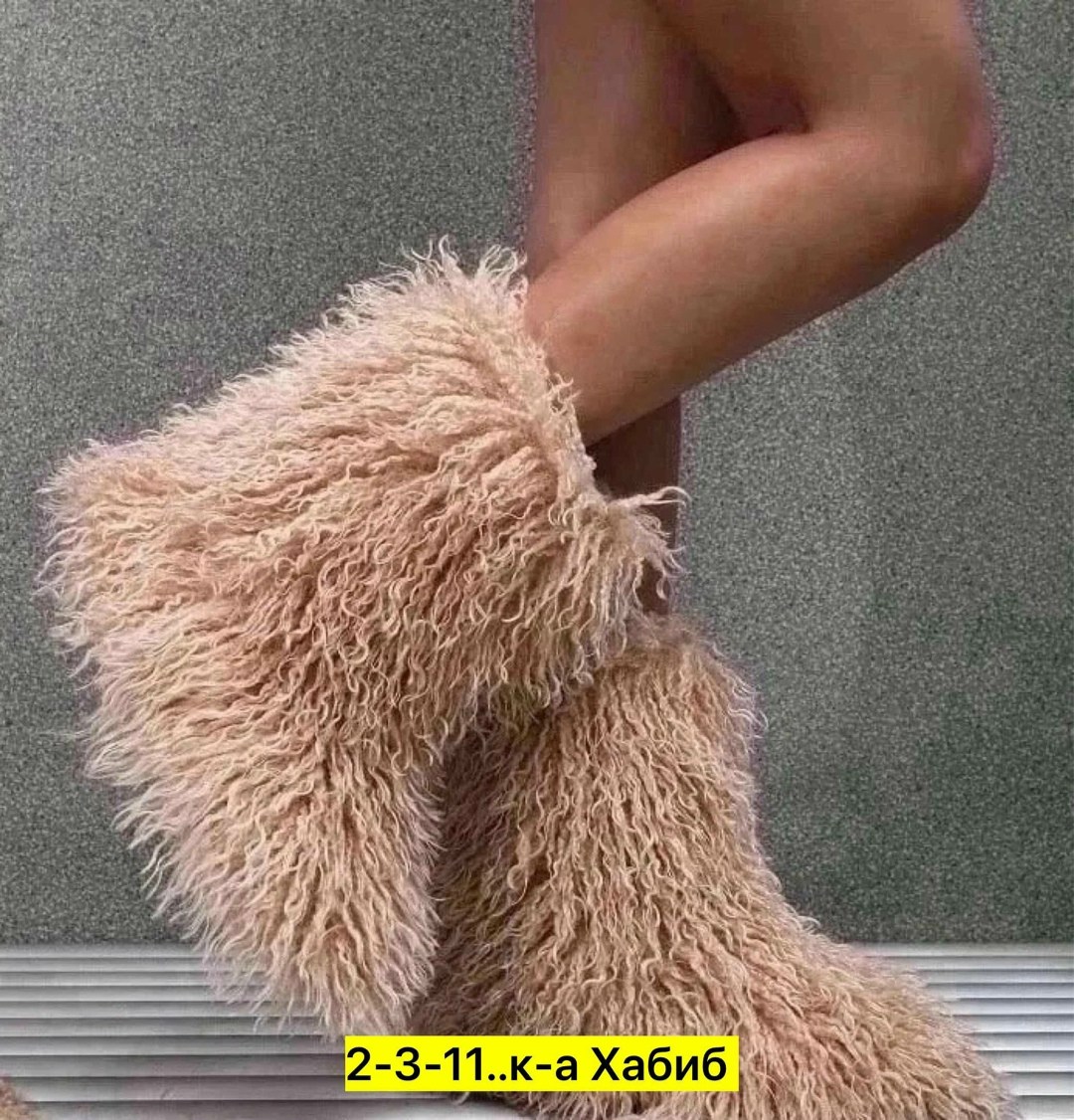 пушистые сапоги,меховая ,меховые сапоги,,сапоги пушистые женские