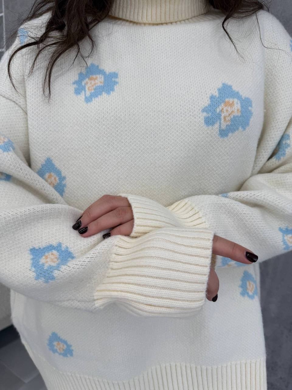 джемпер молочный,свитер,вязаный свитер оверсайз,кофта женская,вязаные свитера