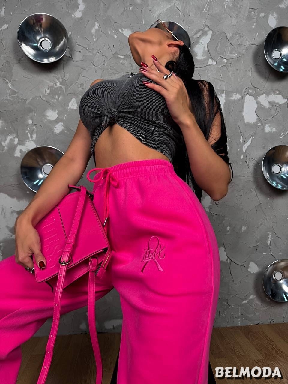 штаны фуксия,розовые брюки,брюки фуксия,джоггеры женские,брюки женские