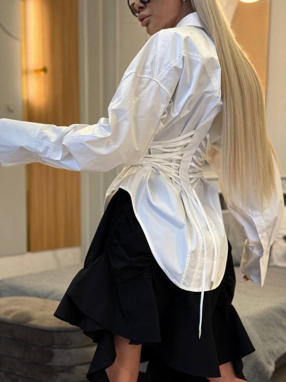 рубашка с корсетом,рубашка женская,длинная белая рубашка с корсетом,белая рубашка с корсетом,блузка для женщин