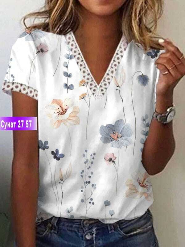 рубашка в цветочек женская,женская футболка,летние женские футболки,блузка женская,летние блузки