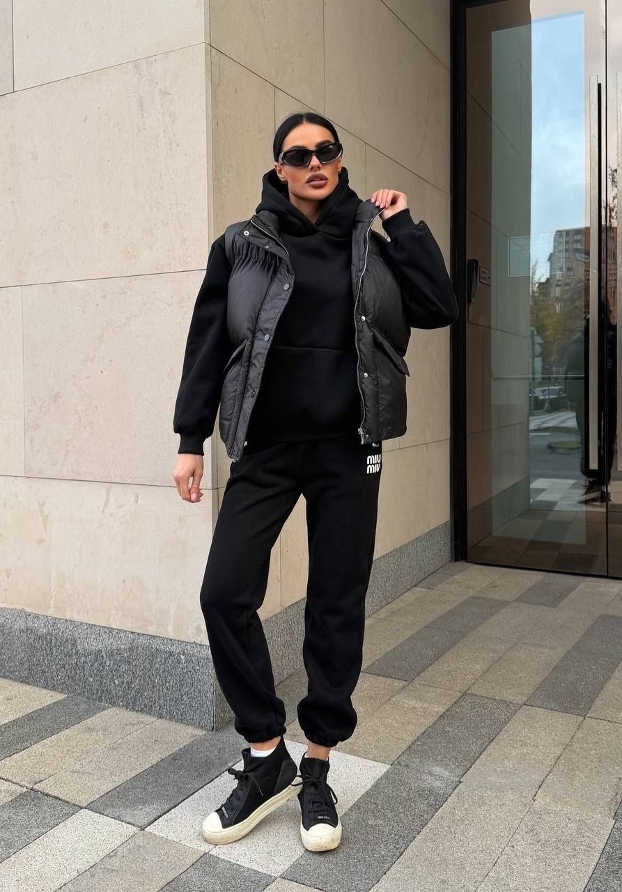 костюм бежевый,костюм на флисе,жилет оверсайз,жилет женский утепленный