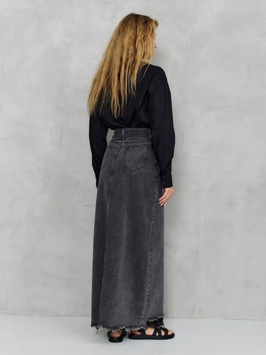 джинсовая юбка макси,джинсовая юбка длинная,длинная джинсовая юбка с разрезом,джинсовая юбка,юбка джинсовая женская