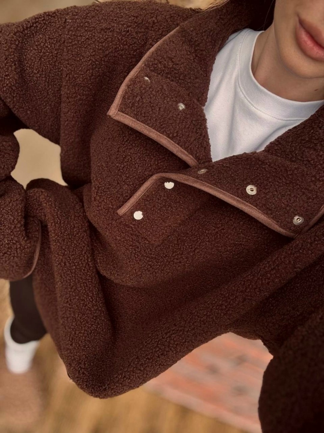 теплая куртка,флисовая куртка,коричневый свитшот,куртка шерстяная,плюшевое пальто
