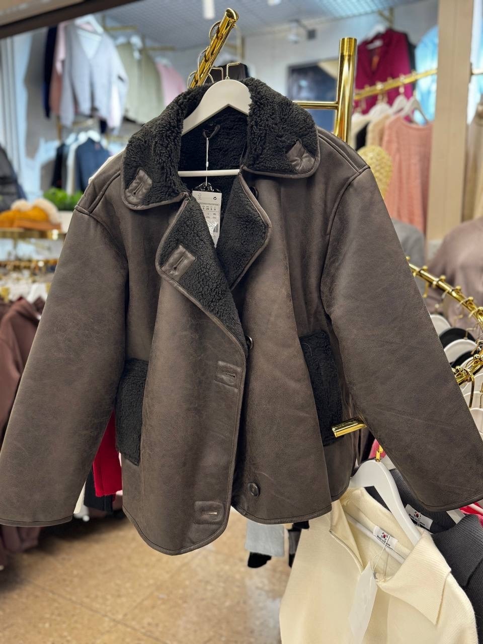 куртка из искусственной кожи женская,дубленка оверсайз,куртка оверсайз,куртка из искусственной кожи,теплое пальто