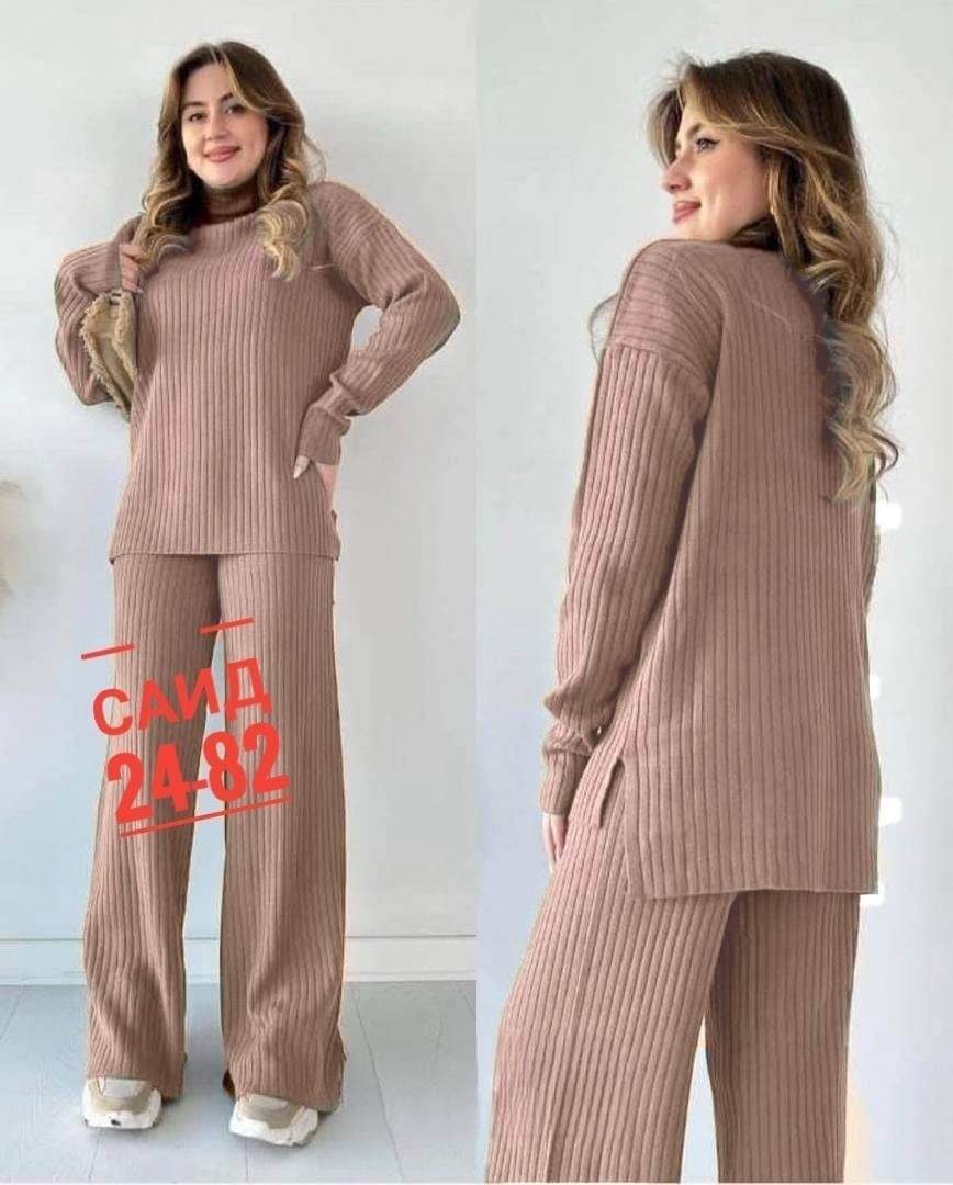 сити текс костюм вязаный с брюками широкими палаццо шерстяной,брючный костюм лапша женский,трикотажный брючный костюм,костюм вязаный с брюками,костюм двойка женская