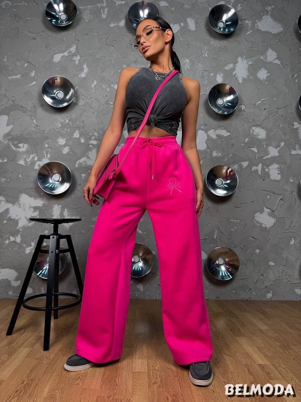 штаны фуксия,розовые брюки,брюки фуксия,джоггеры женские,брюки женские