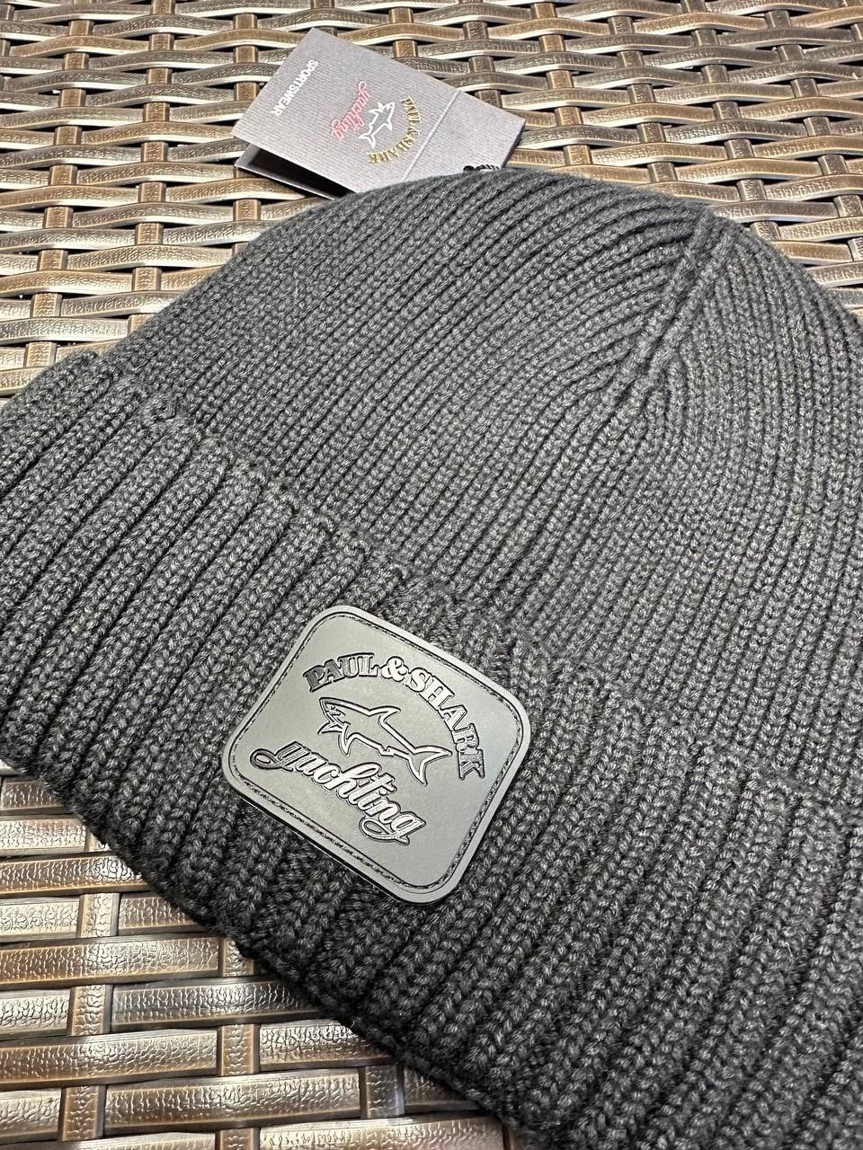 шапка мужская,шапка paul shark,шапка для мужчин,шапка мужская paul shark,шапка паул шарк серая