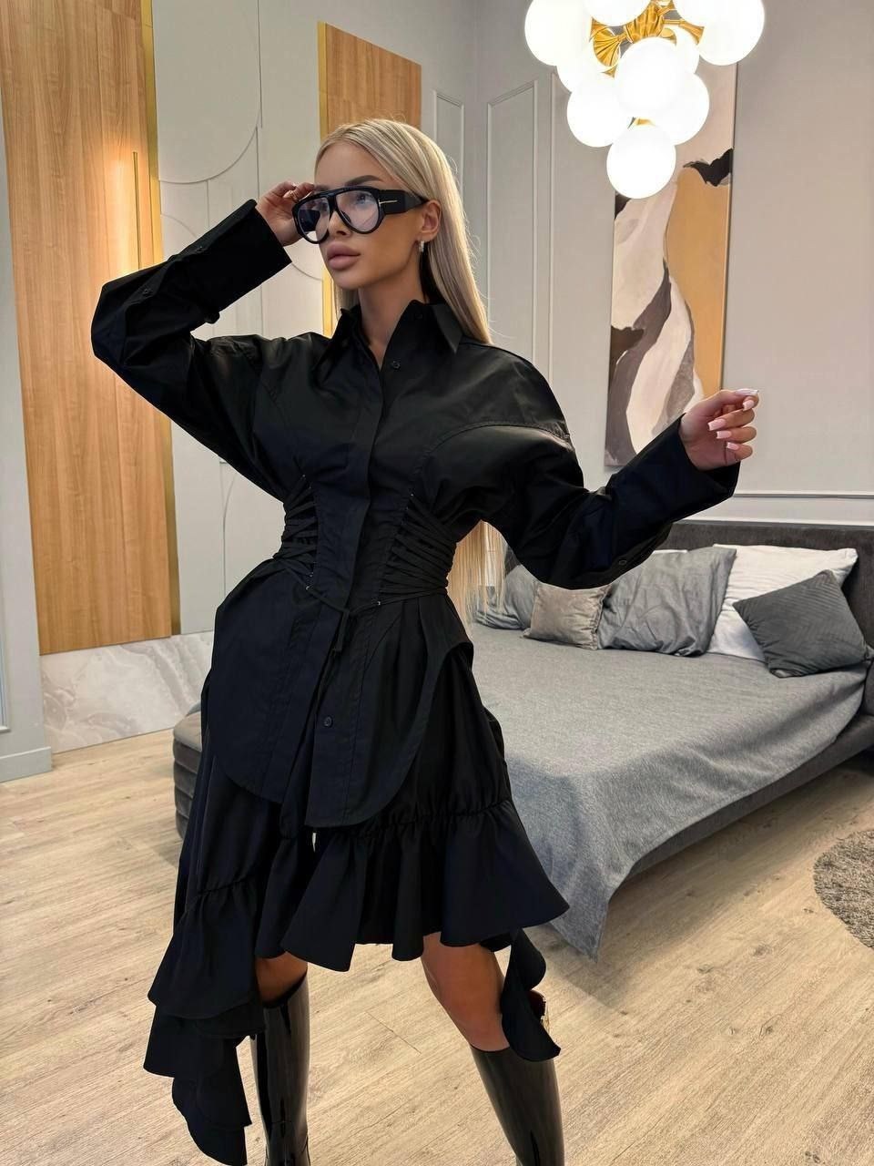 платье широкое,асимметричное платье,платье в стиле,платье