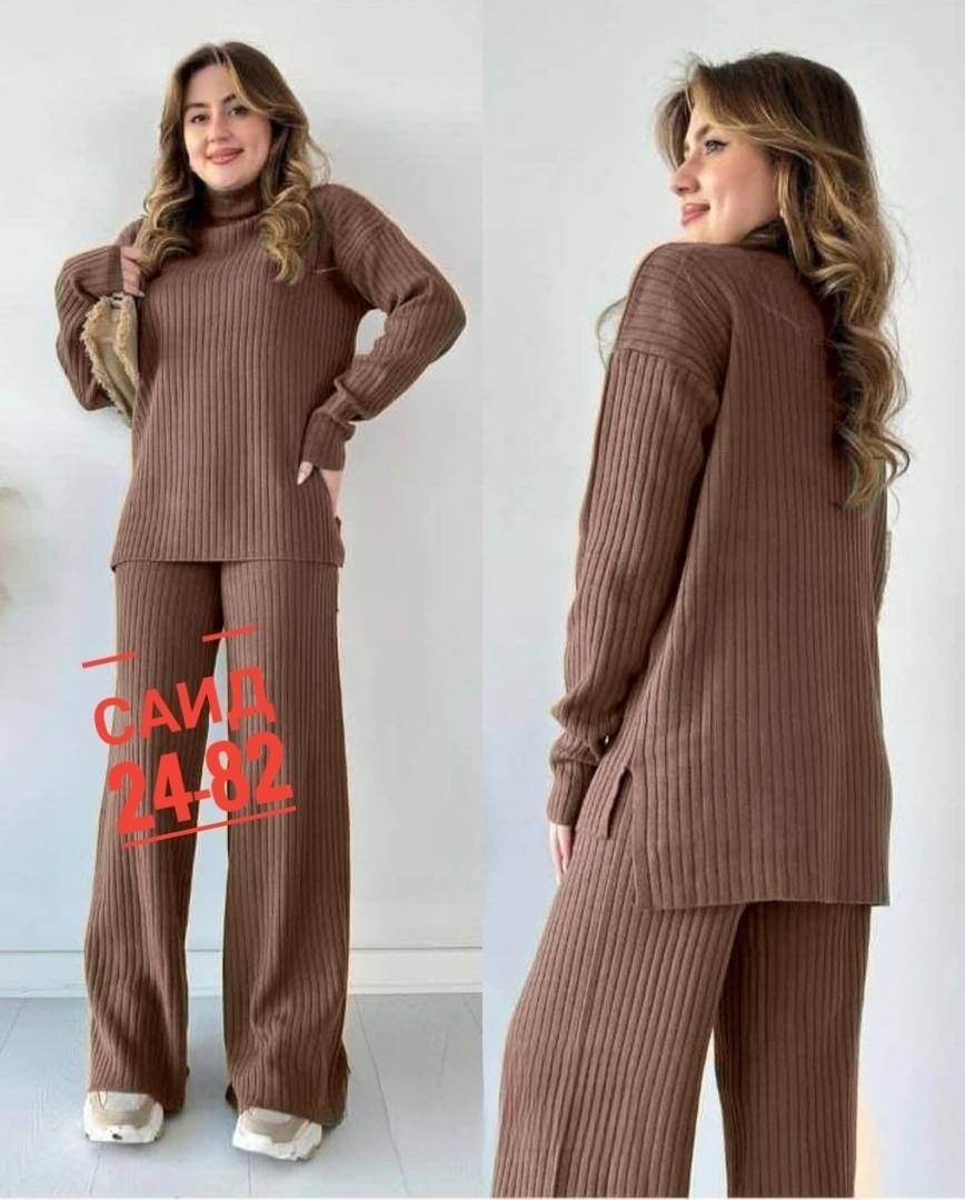 сити текс костюм вязаный с брюками широкими палаццо шерстяной,брючный костюм лапша женский,трикотажный брючный костюм,костюм вязаный с брюками,костюм двойка женская