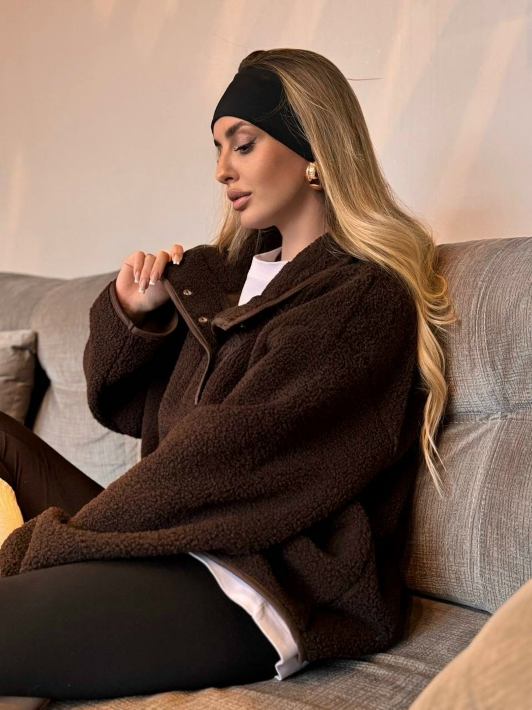 теплая куртка,флисовая куртка,коричневый свитшот,куртка шерстяная,плюшевое пальто