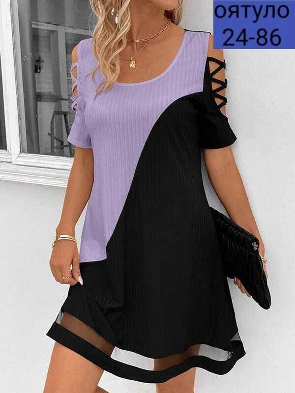 платье модное,платье с короткими рукавами,платье с круглым вырезом,женские платья больших размеров,платье