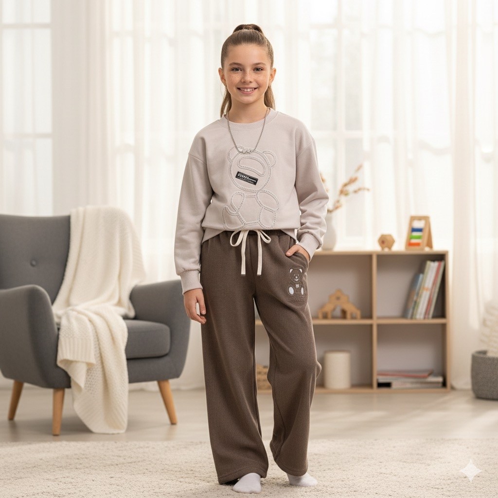 брюки для девочек,свитшот и брюки,бежевые брюки,брюки для девочек широкие,брюки кюлоты