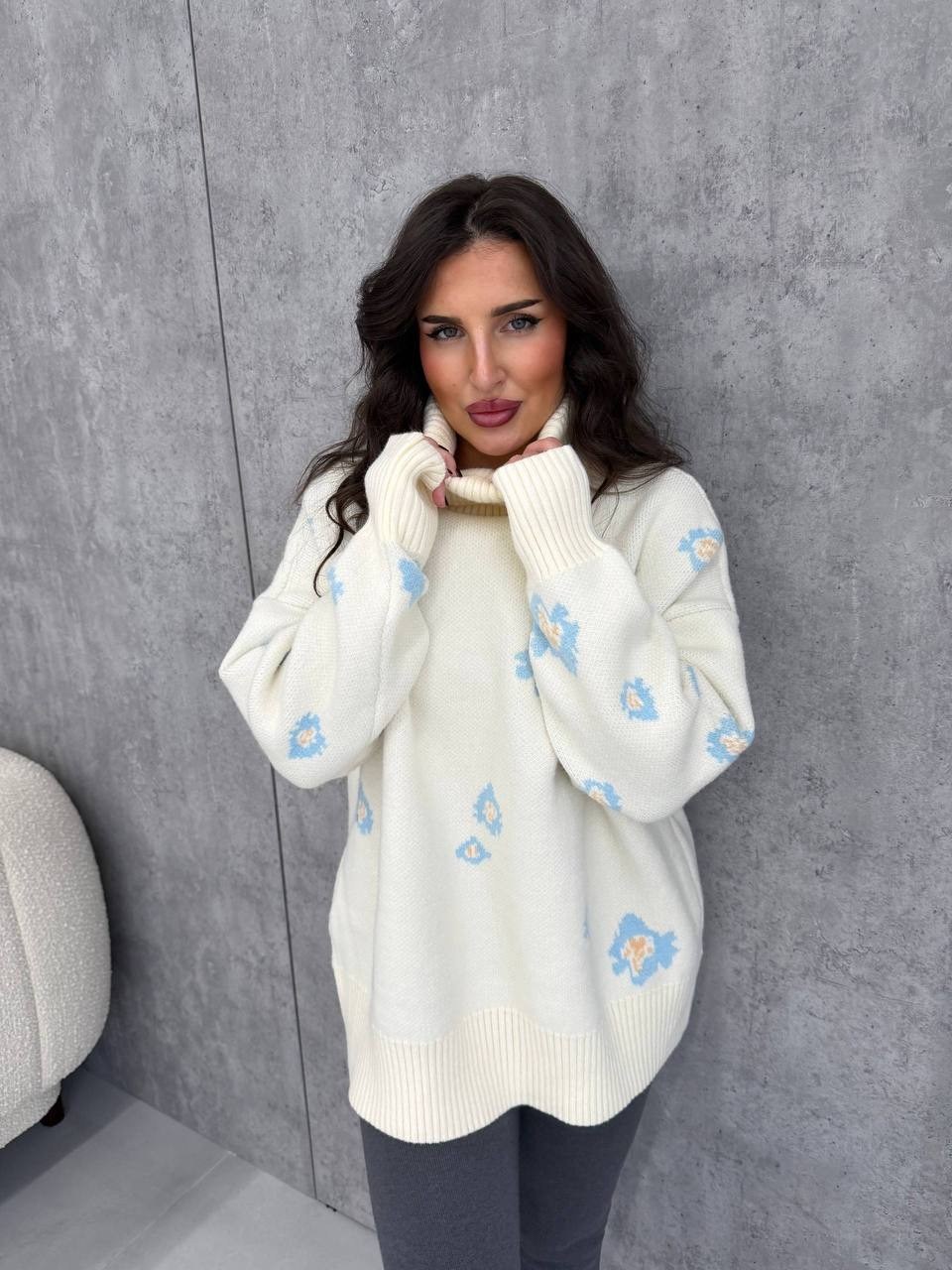 джемпер молочный,свитер,вязаный свитер оверсайз,кофта женская,вязаные свитера