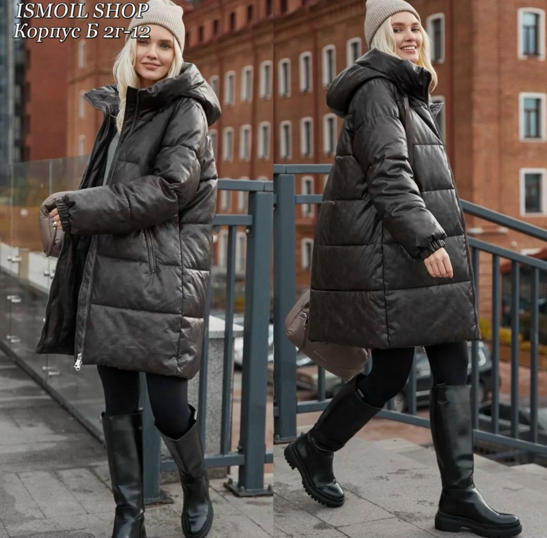 пуховик женский из экокожи,стильные пуховики,пуховик из экокожи,пуховик женский,куртка пуховик зима