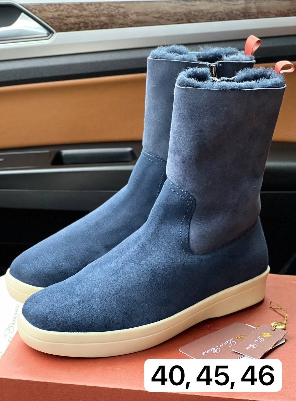 ,ботинки loro piana,замшевые ботинки,замшевые сапоги,зимние сапоги