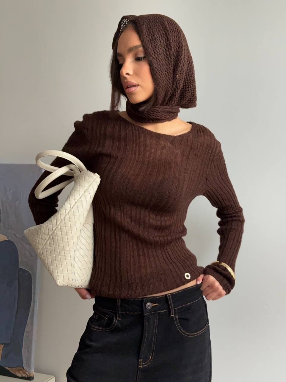 женская кофта,свитер,вязаные свитера,кофта коричневая,джемпер