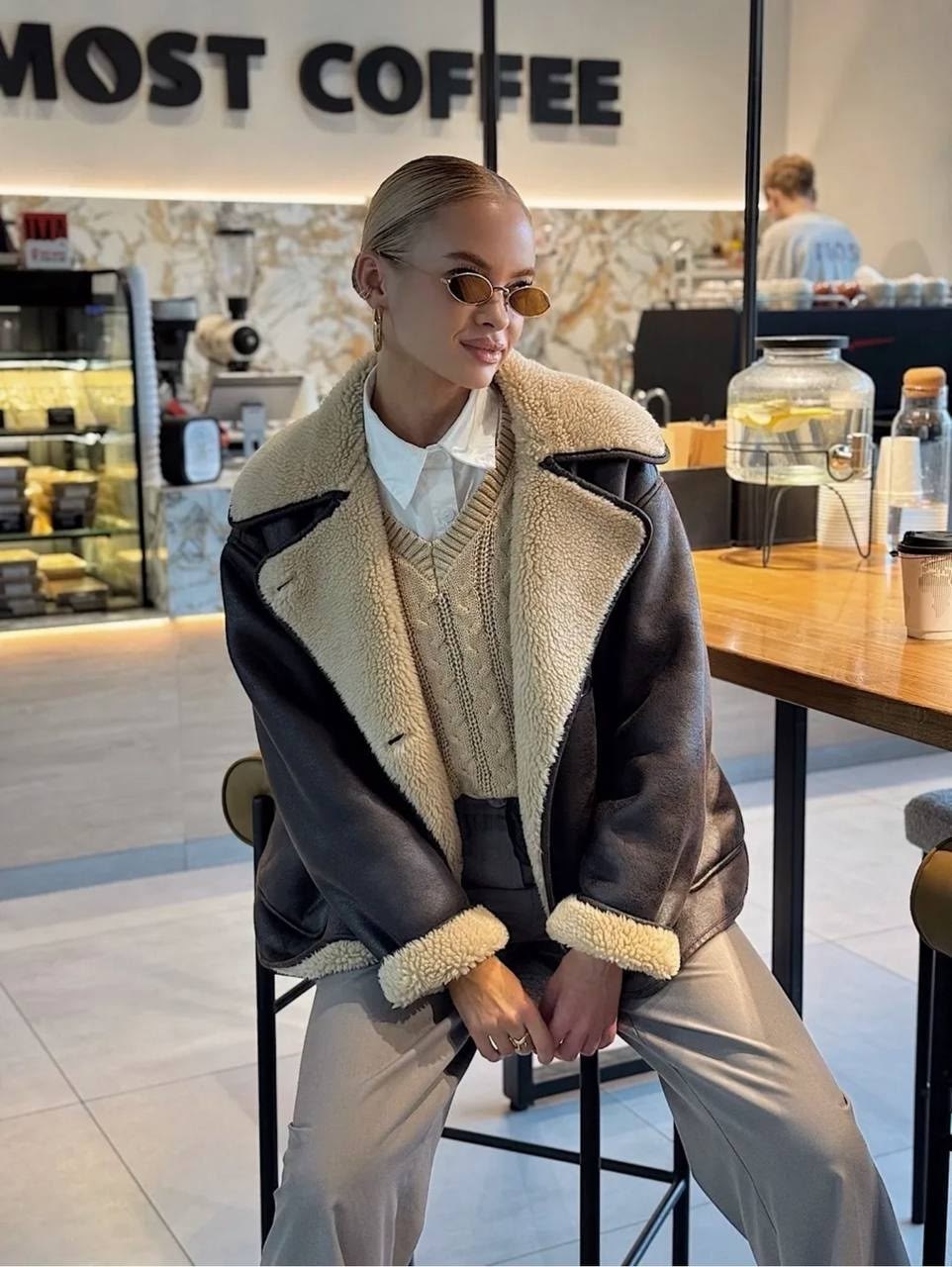 модные дубленки,стильная дубленка,повседневная куртка,стильная дубленка женская,теплая куртка