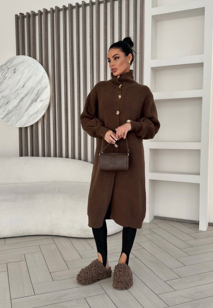 элегантные кардиганы,кардиган стильный,коричневый кардиган,вязаный кардиган,удлиненный кардиган