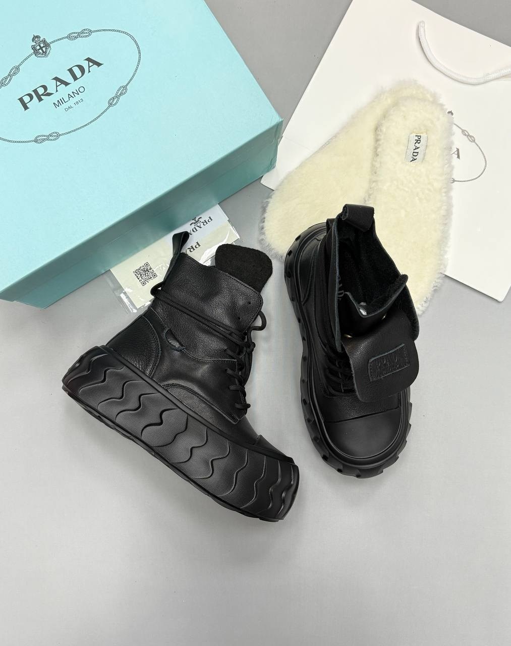 ботинки прада,,ботинки prada,ботинки женские,зимние ботинки прада