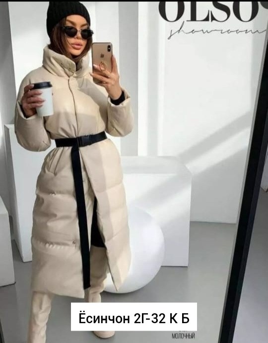 дутое пальто из экокожи,пуховик из экокожи,пуховик экокожа оливковый длинный,пальто женское из экокожи зимние,стильные пуховики