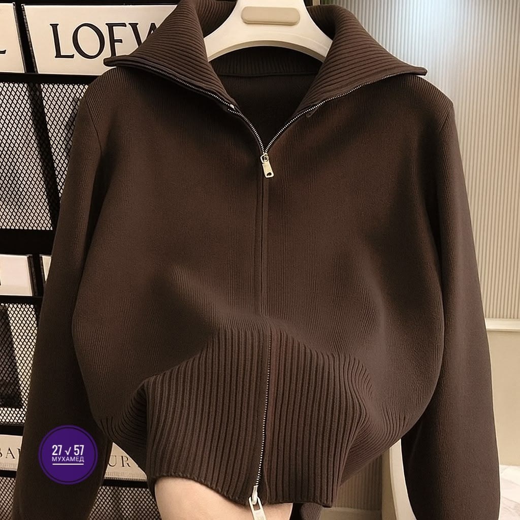 женская кофта,свитер на молнии женский,кардиган с воротником,теплая кофта,свитер с воротником