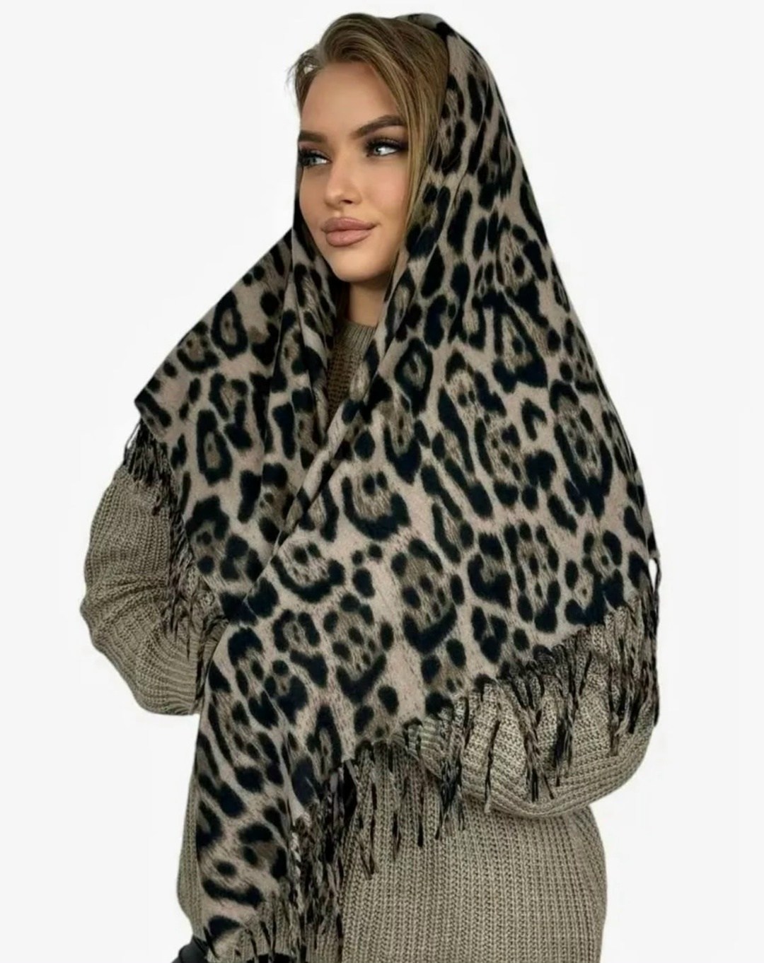 платок леопардовый,леопардовый палантин,палантин леопардовый кашемир теплый,палантин кашемир леопард,палантин женские