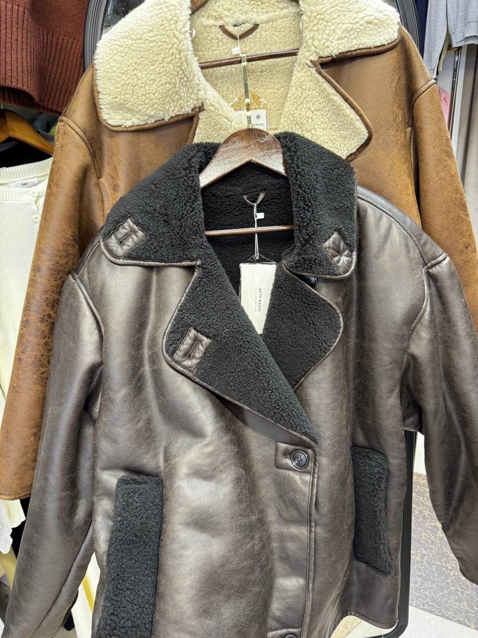 дубленка оверсайз женская,стильная дубленка,дубленка оверсайз,дублёнка авиатор,дубленка женская