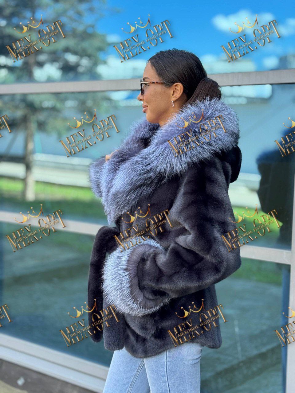 мех чернобурка,женская шуба,шубка,шуба норковая с капюшоном,мех песец