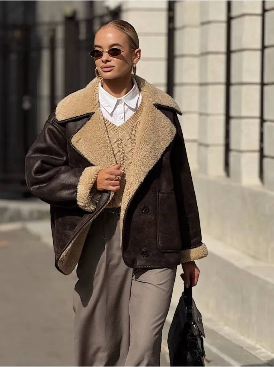 модные дубленки,стильная дубленка,повседневная куртка,стильная дубленка женская,теплая куртка