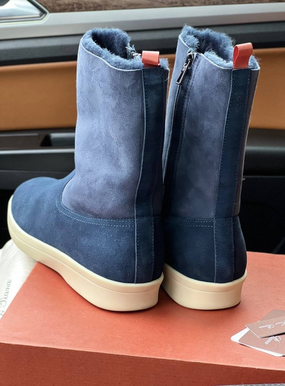 ,ботинки loro piana,замшевые ботинки,замшевые сапоги,зимние сапоги