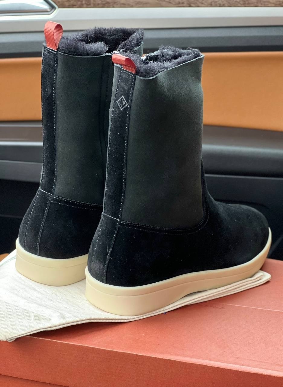 ,ботинки loro piana,замшевые ботинки,замшевые сапоги,зимние сапоги