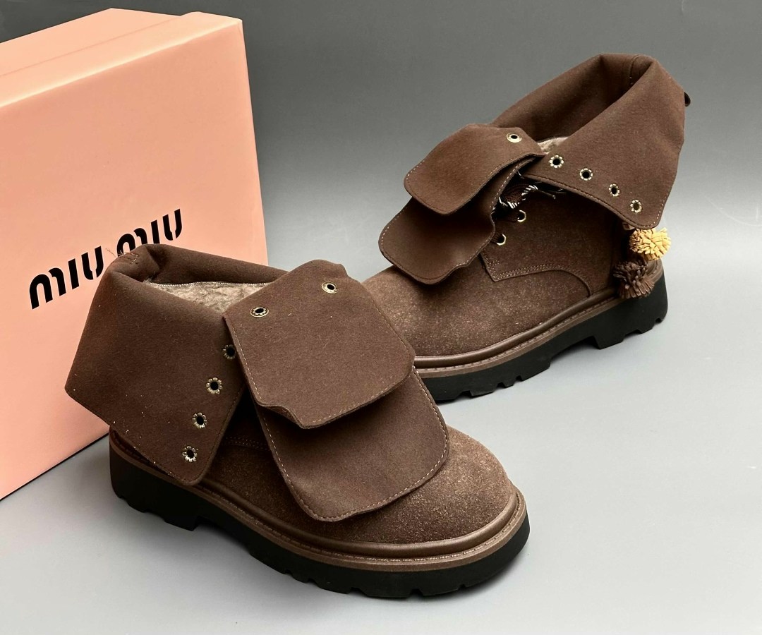 ,женские ботинки,ботинки miu miu,женская ,ботинки замшевые