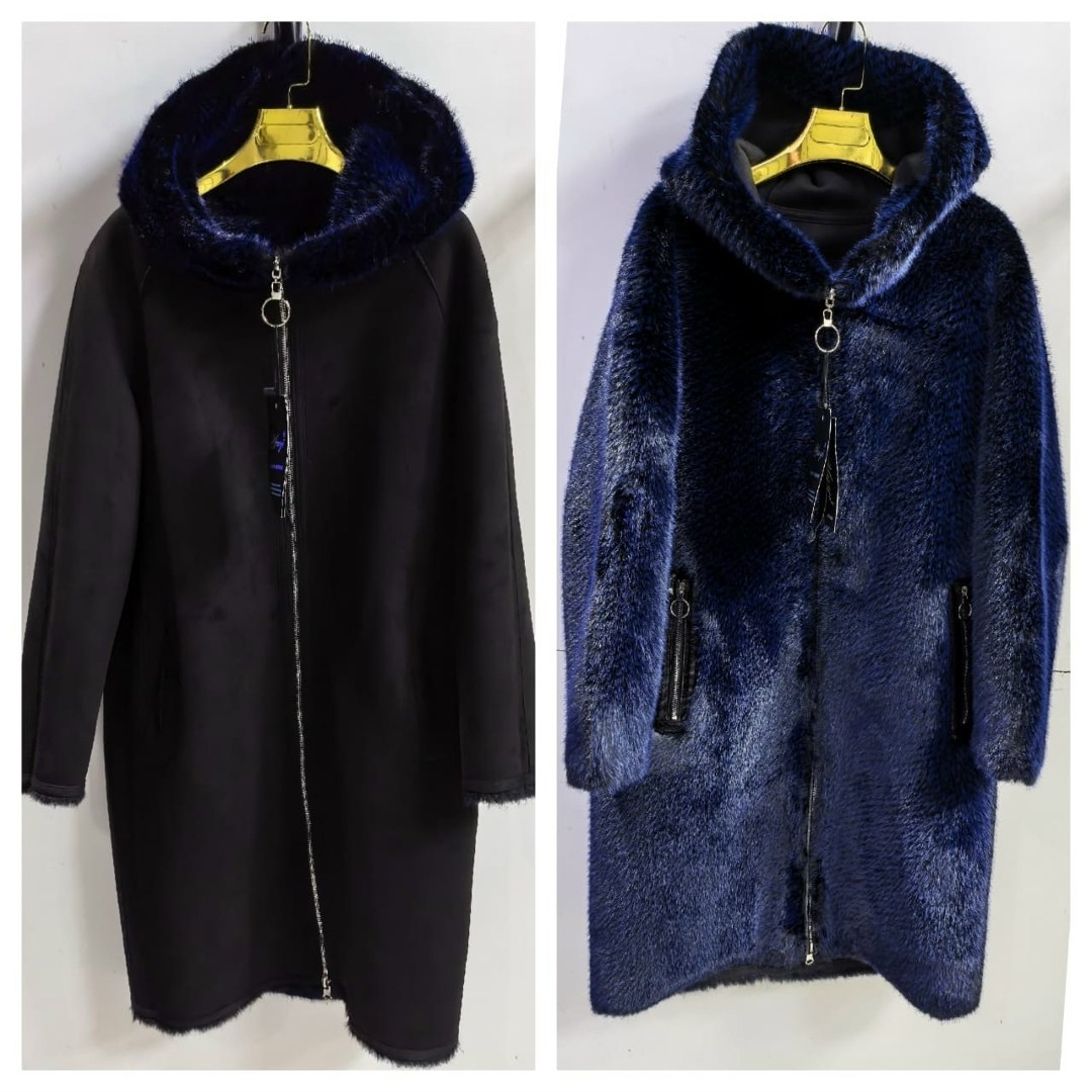 женская шуба,шуба искусственная,пальто синее,шуба чебурашка,пальто барашек