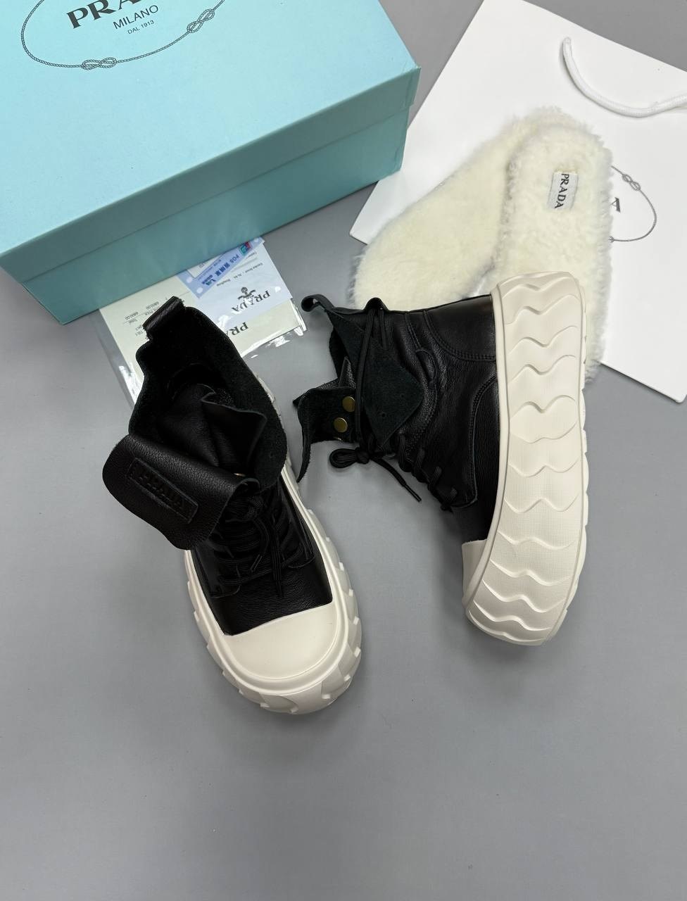 ботинки прада,,ботинки prada,ботинки женские,зимние ботинки прада