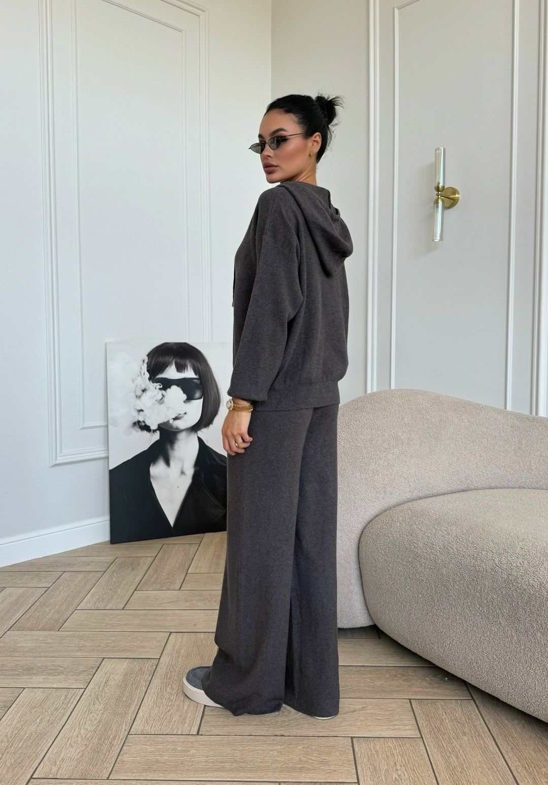 костюм трикотажный,стильные костюмы,вязаные костюмы,теплый костюм,костюм с брюками