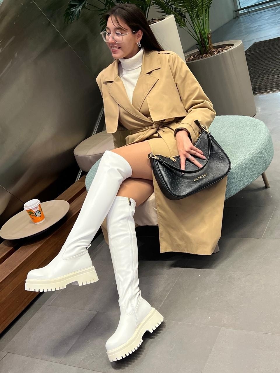 ботфорты женские,белые ботфорты,сапоги белые,стильные сапоги,сапоги ботфорты