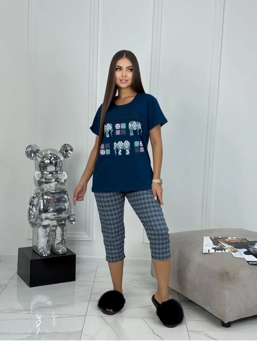 пижама женская с бриджами,пижама женская,пижама с бриджами,пижама с бриджами домашний,женская пижама с бриджами больших размеров