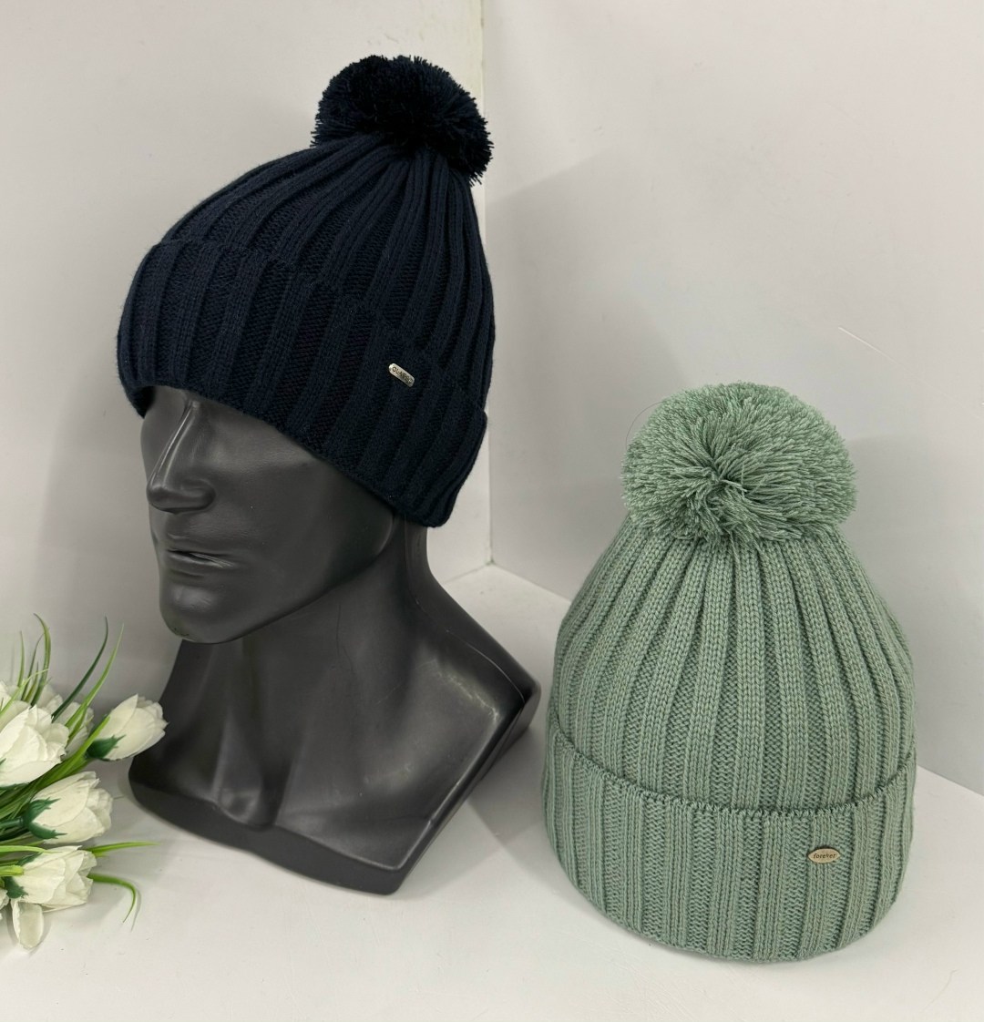 шапка мужская вязаная с помпоном,шапка вязаная для мальчика,шапка вязаная,шапка мужская,мужская шапка с помпоном