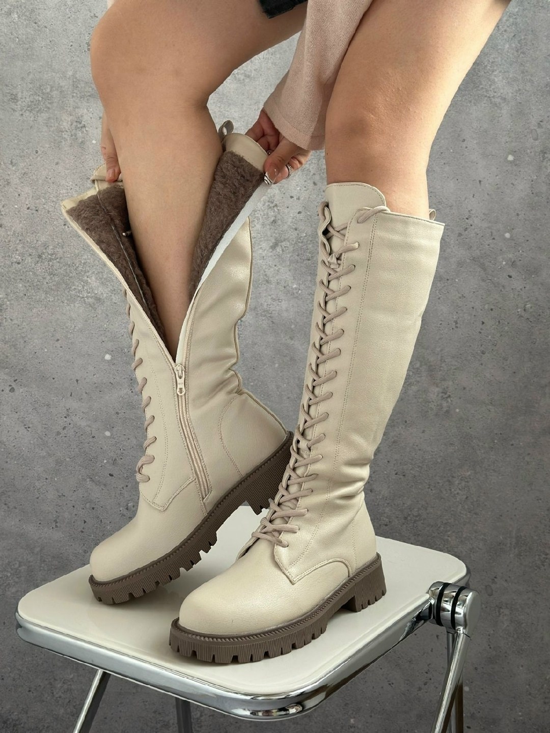 ,сапоги женские зимние,сапог женский,сапоги прада белые высокие,бежевые сапоги