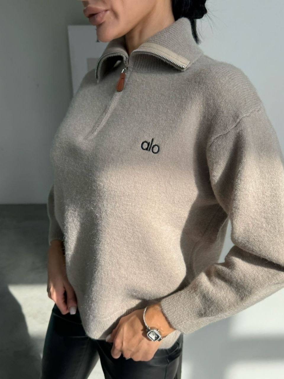 свитер вязаный на молнии теплый,джемпер трикотажный,модные свитера,свитера женские,удлиненный свитер оверсайз