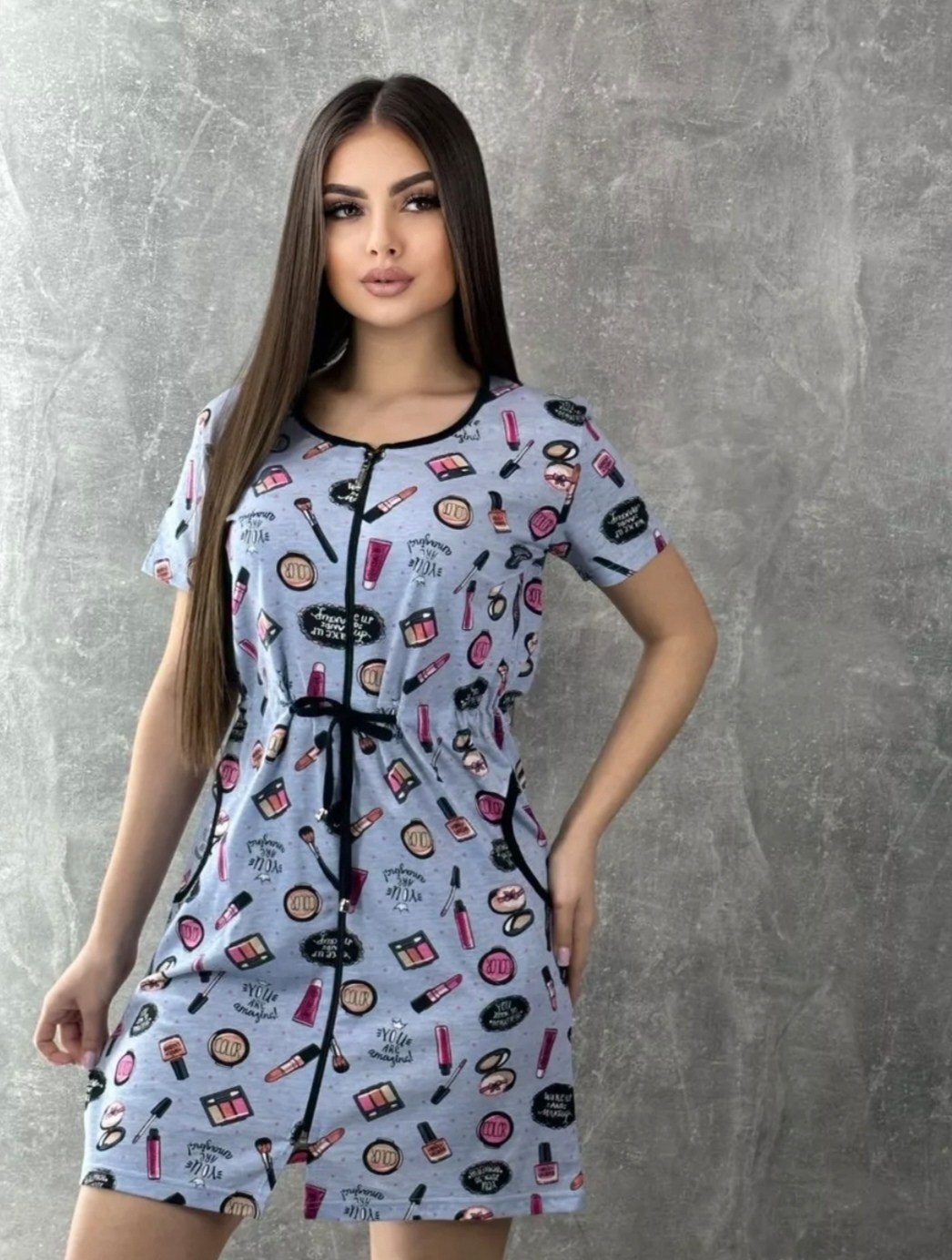 халат женский,женская платье,домашняя туника,женский домашний халат,халат женский для дома