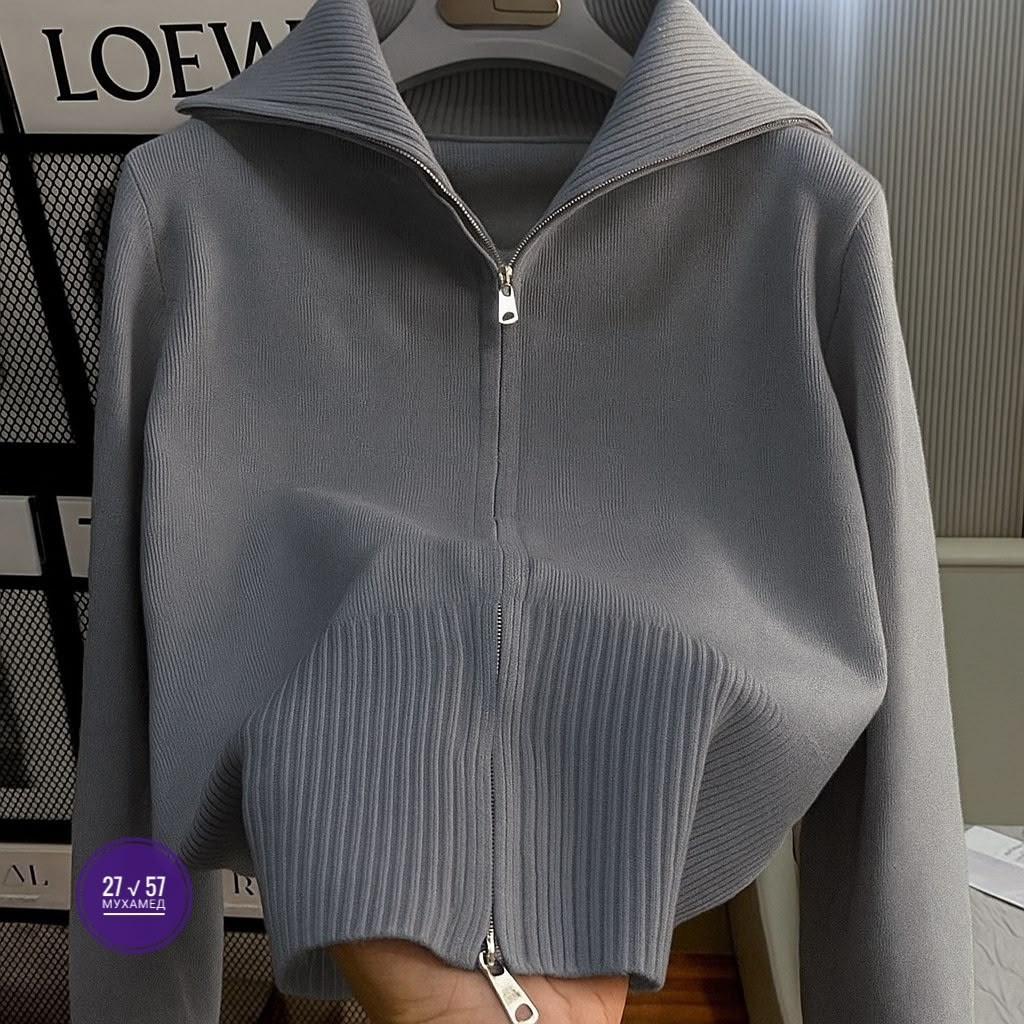 женская кофта,свитер на молнии женский,кардиган с воротником,теплая кофта,свитер с воротником