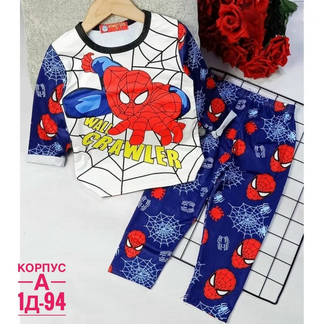 пижама для мальчика,пижама детская,пижама человек паук,пижама для мальчика с принтом,пижама с читами