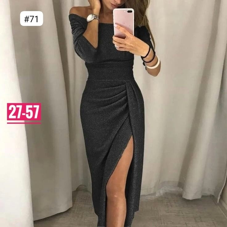 элегантные платья,платье с люрексом,длинное платье с люрексом,длинное женское платье,платье с высоким разрезом