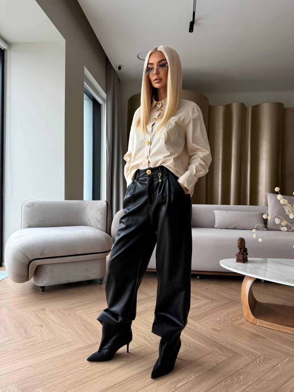 брюки кожаные,брюки женские кожаные,кожаные штаны,прямые брюки из экокожи,брюки женские из экокожи