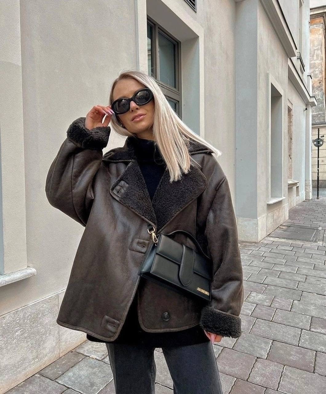 дубленка оверсайз женская,стильная дубленка,дубленка оверсайз,дублёнка авиатор,дубленка женская